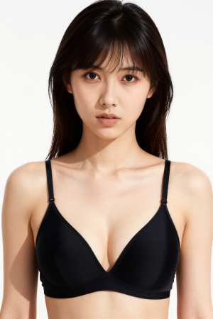 黒ブラジャーの美しいポートレート素材