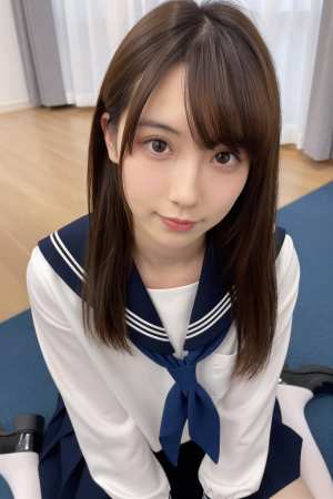 シャツ姿の美しい女性