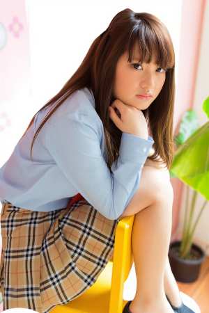 水色シャツの美しいポートレート素材