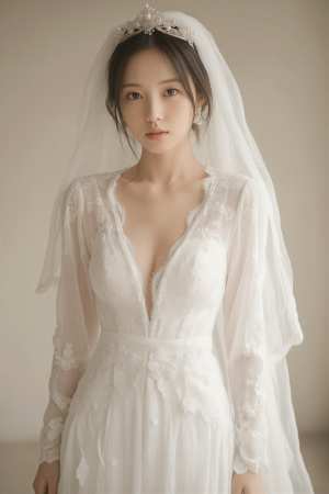 レース姿の美しい女性