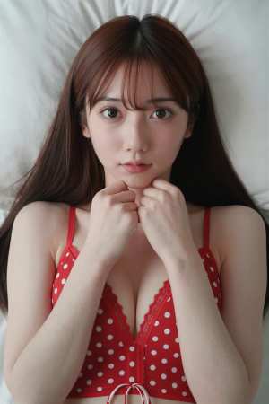 白レース姿の魅力的な女性