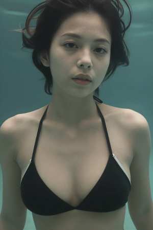 巨乳ビキニ姿の魅惑女性