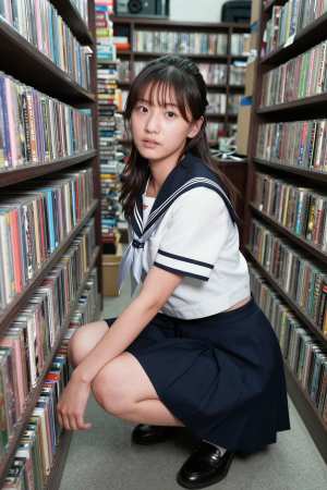 黒ブラウス姿の魅力的な女性