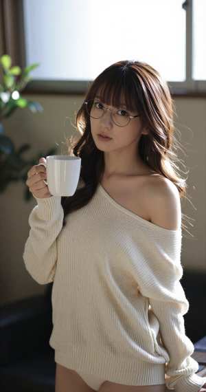 白セーターの美しいポートレート素材