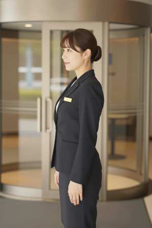 スーツ姿の美しい女性