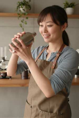 シャツ姿の美しい女性