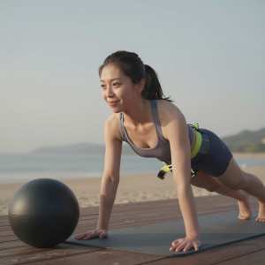 タンクトップ姿の美しい女性