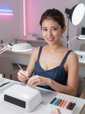 ネイルスタジオでジェルネイルを硬化