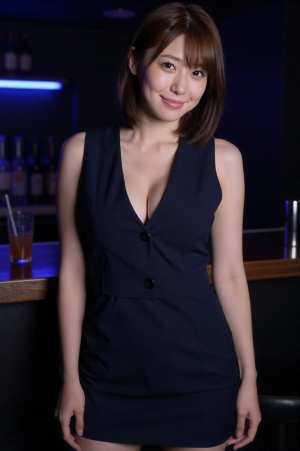 入口のコスプレで招く女性