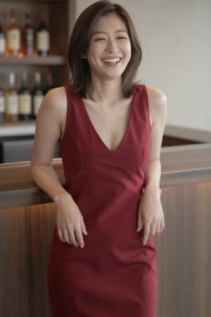 キャバクラ求人・赤ドレスのバリ