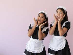 華やかコンカフェ求人：可愛いメイド姿