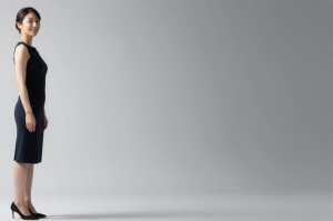 求人バナー素材: ボケと優雅な女性