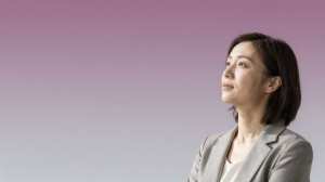 求人バナー素材: 紫ピンクとファッション女性