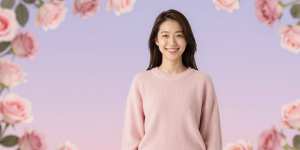 求人：バラとニット笑顔