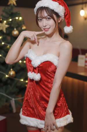 クリスマスのサンタガール