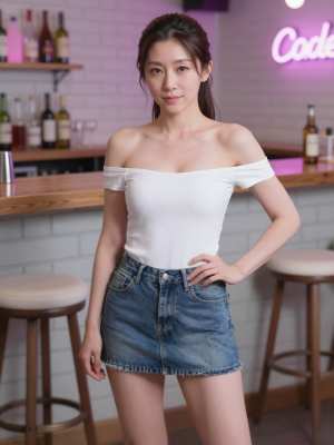 カジュアルな夏のバーテンダー