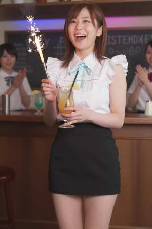 バースデーカクテルのお祝い