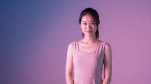 求人バナー素材：青グラデとドレス