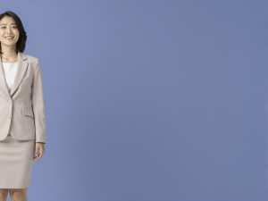 求人バナー素材: 力強い青の背景