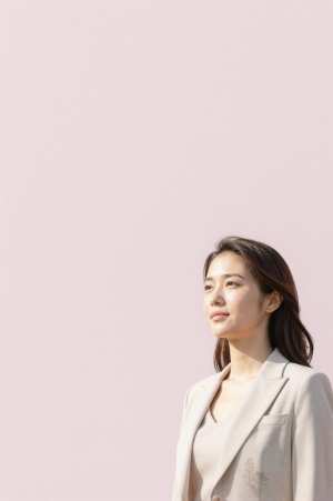 求人バナー素材: フレンドリーなピンク