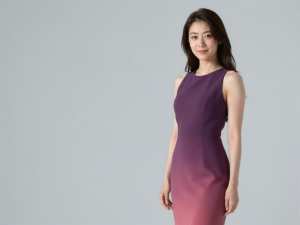 求人バナー素材: 優雅な紫ピンク