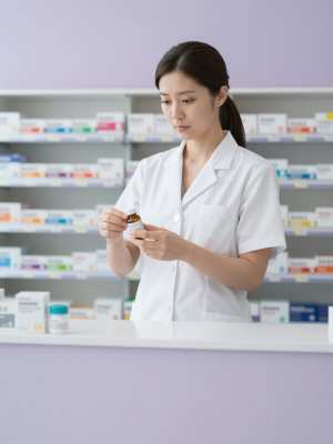 薬局で調剤する薬剤師