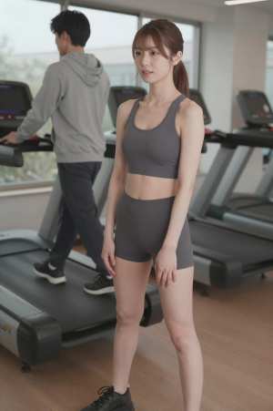 トレーニング後にストレッチする男性