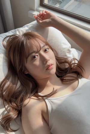 部屋で撮影された女性のポートレート