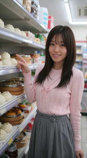 セーター姿の美しい女性