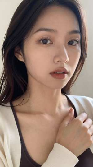 黒シャツのエレガントポートレート素材