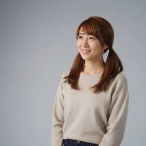 穏やかな笑顔の女性ポートレート