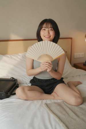 夏の爽やかな女性ポートレート