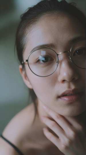 眼鏡をかけた若手女性のポートレート