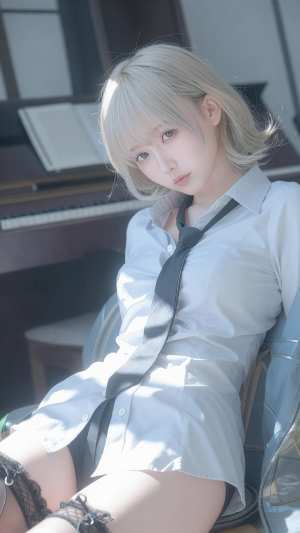 金髪女子のポートレート