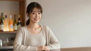 温かみのある笑顔の女性ポートレート