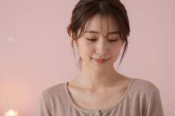 柔らかな微笑みを浮かべる若き女性のポートレート