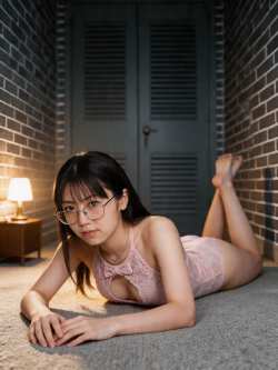 眼鏡をかけた女性ポートレート