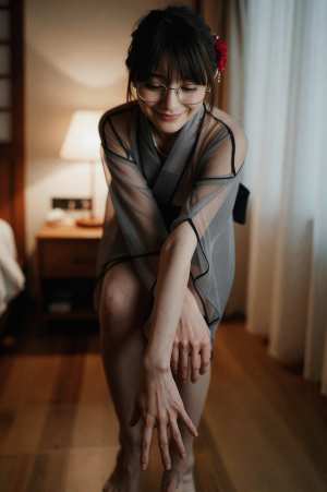 和風着物の女性ポートレート