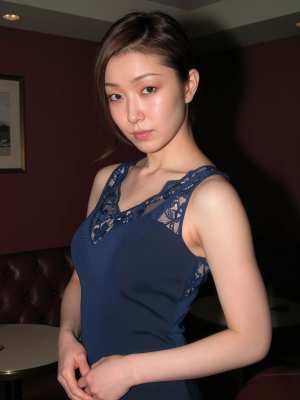 ポートレートカメラの角度から撮影した、カジュアルな雰囲気の若い女性の写実的なポートレート。