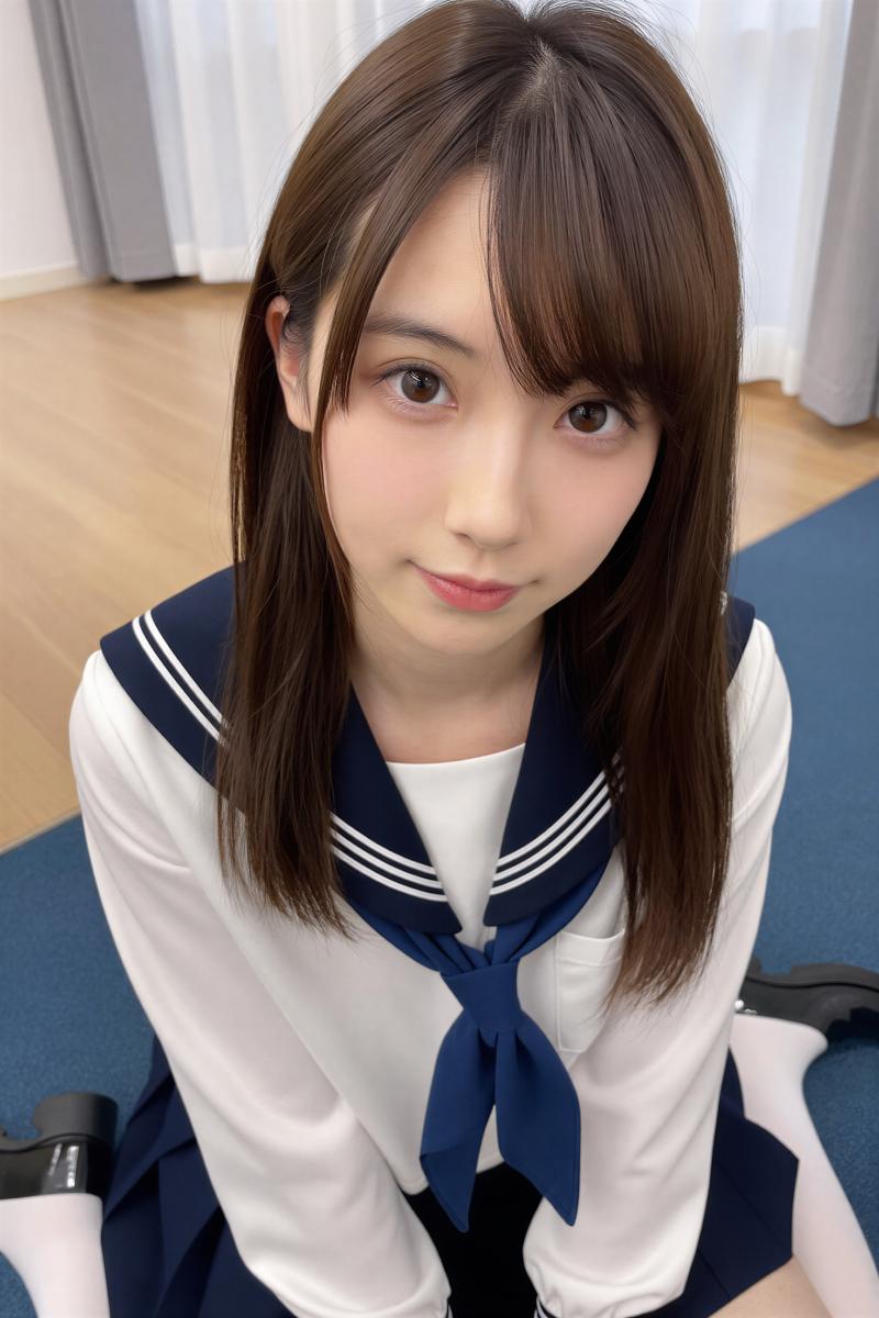 シャツ姿の美しい女性