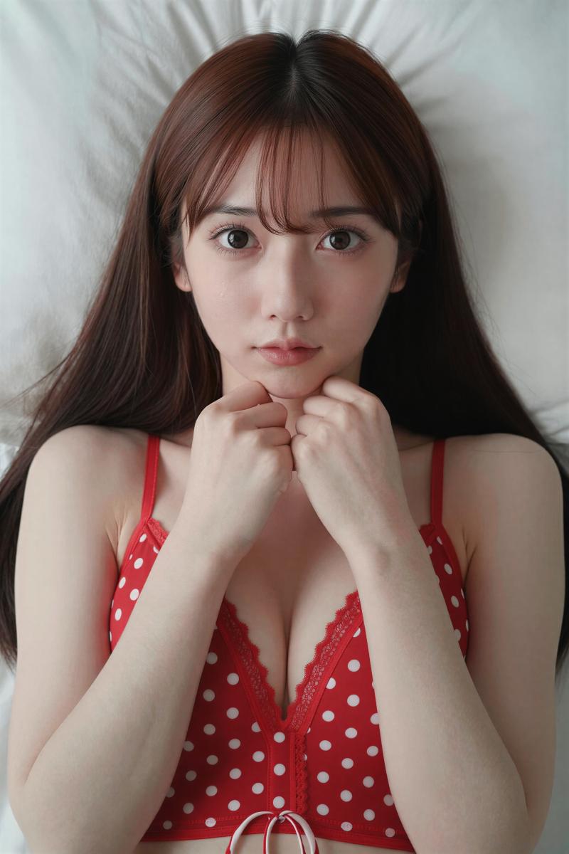 白レース姿の魅力的な女性