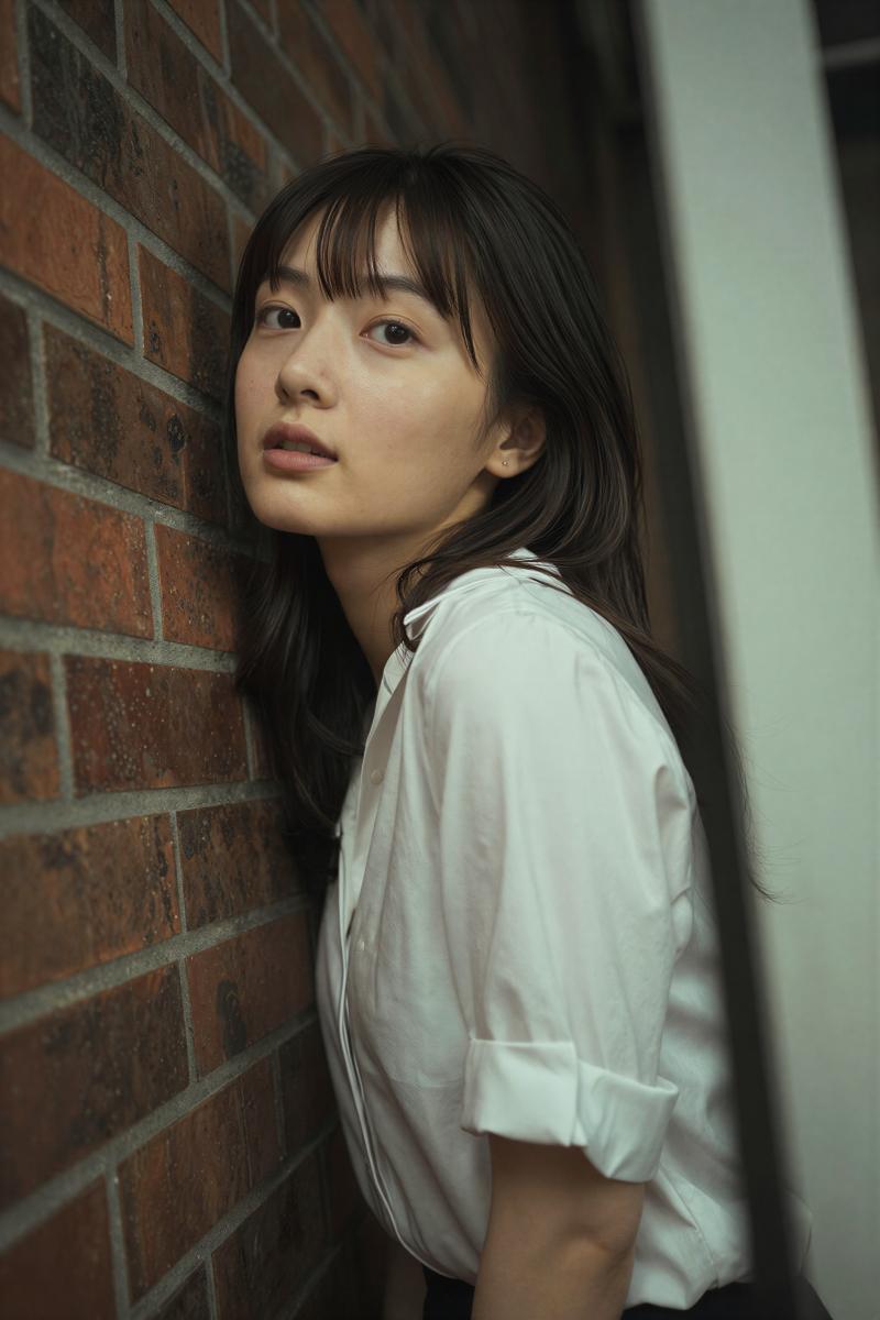 バーでのブラウス姿の女性