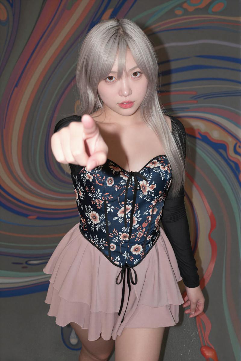 バーで撮影された女性のポートレート