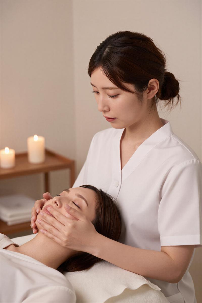 白制服の美しいポートレート素材