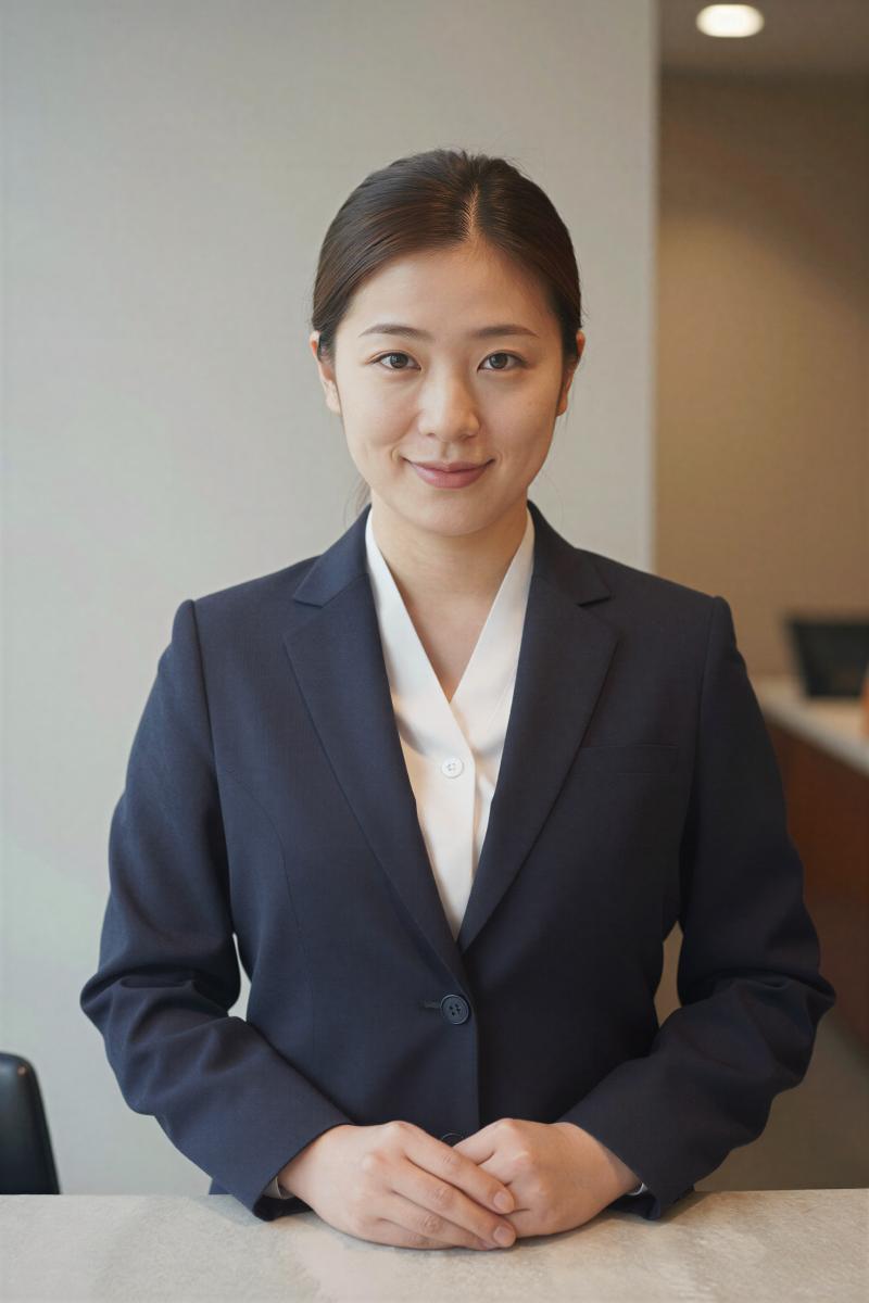 ホテルのプロフェッショナルな女性ポートレート