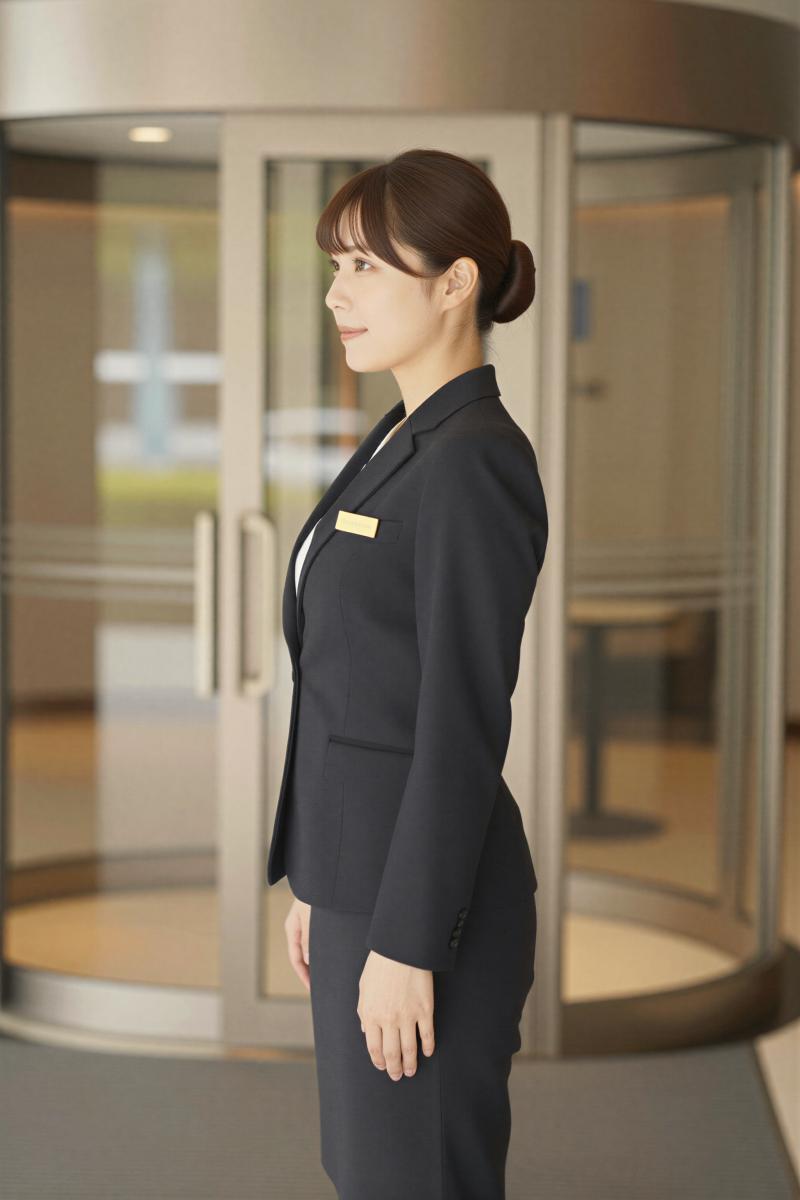 スーツ姿の美しい女性