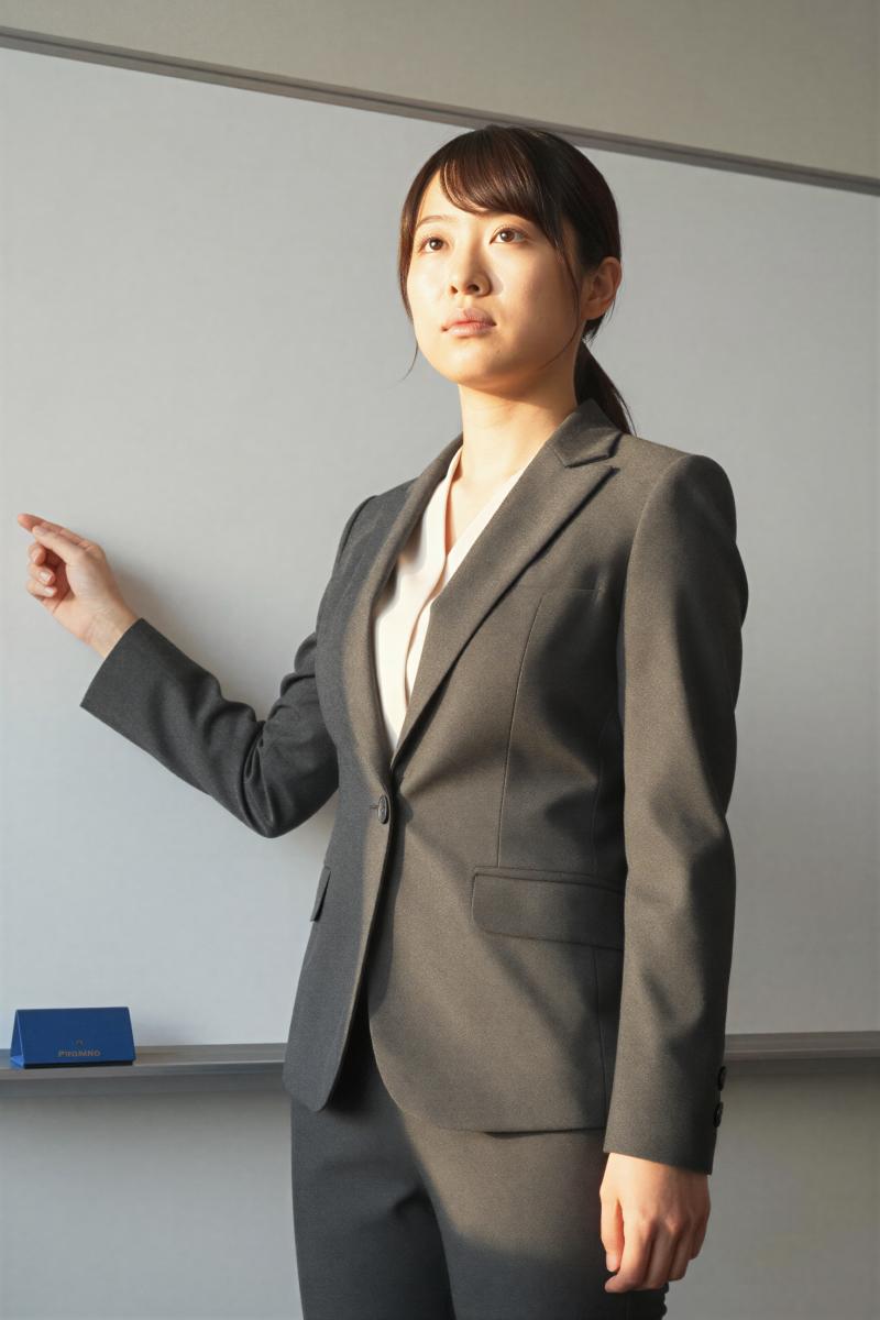 会議室とスーツのポートレート素材