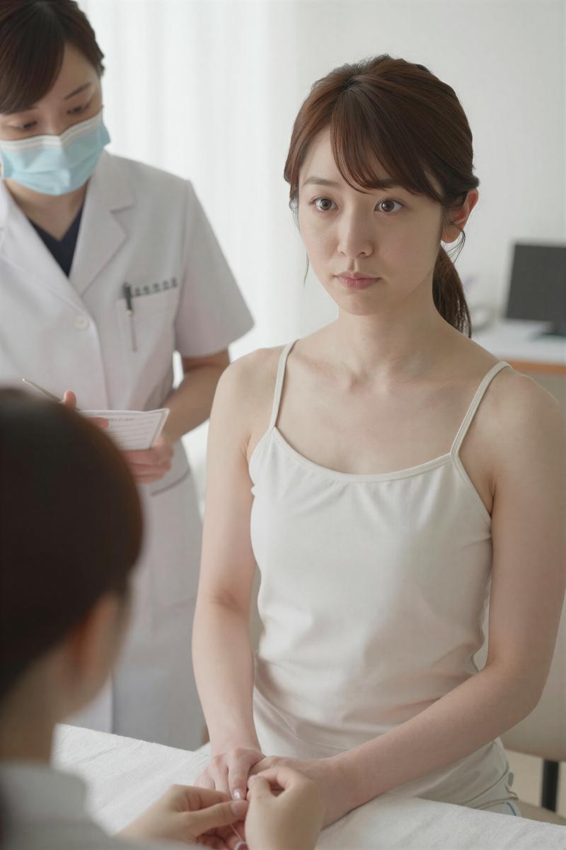 サロンで撮影された女性のポートレート