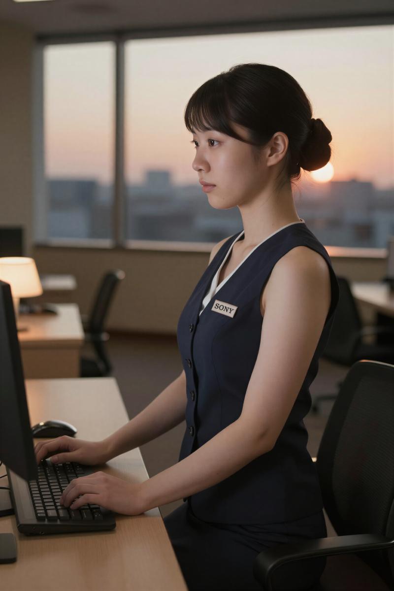 ホテルでの制服姿の女性