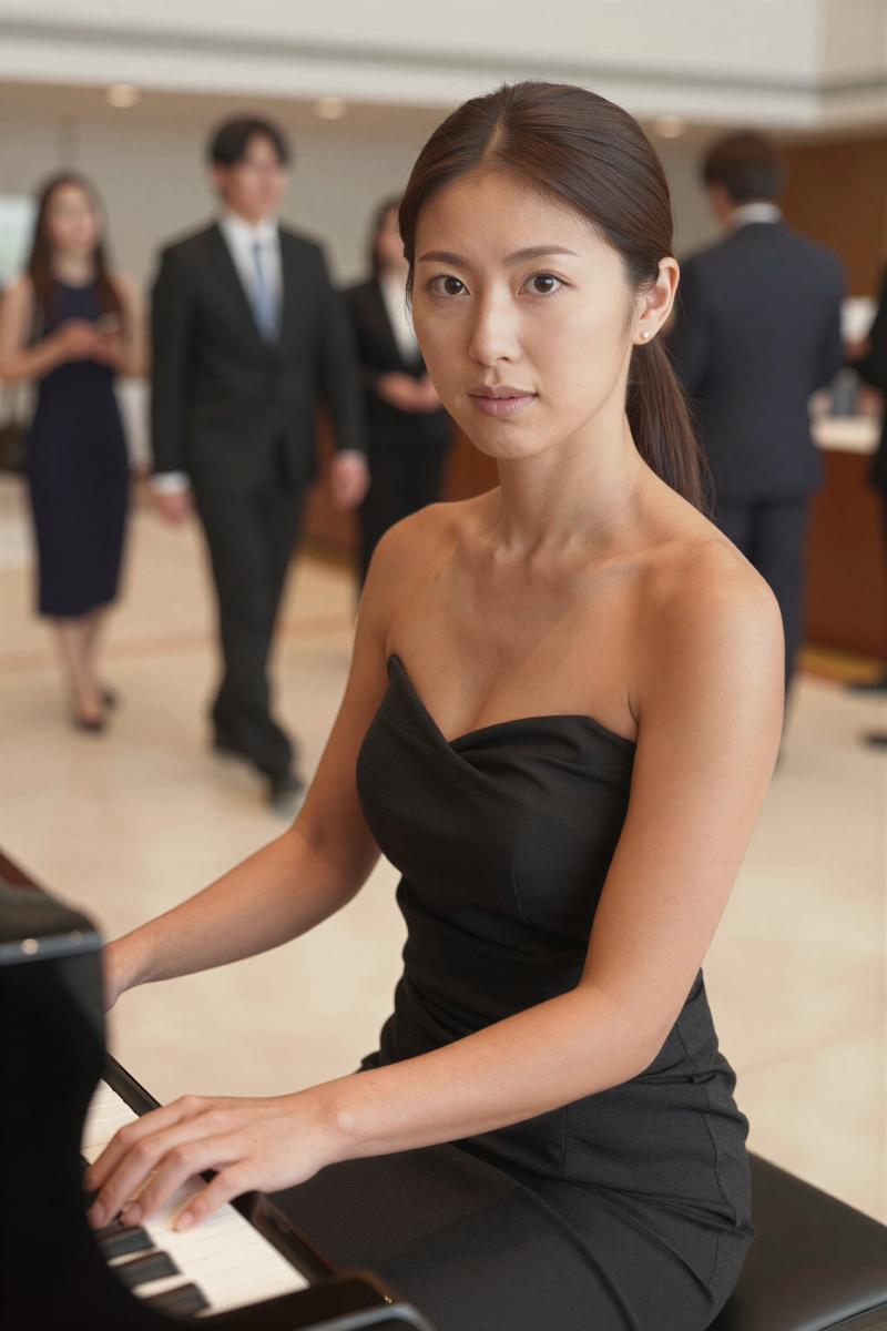 ホテルで撮影された女性のポートレート